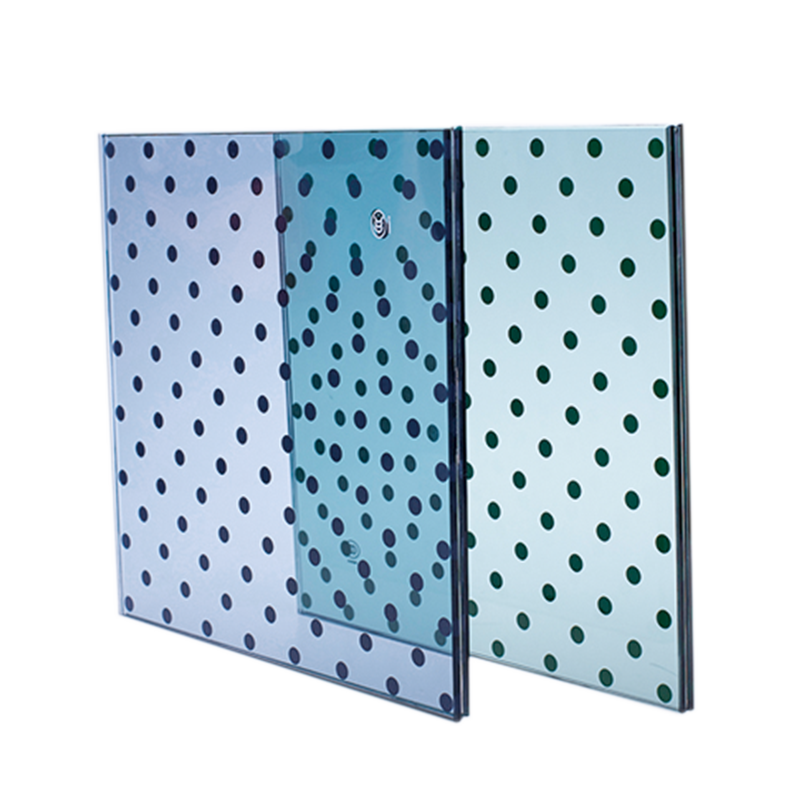 Laminated glass with color printed