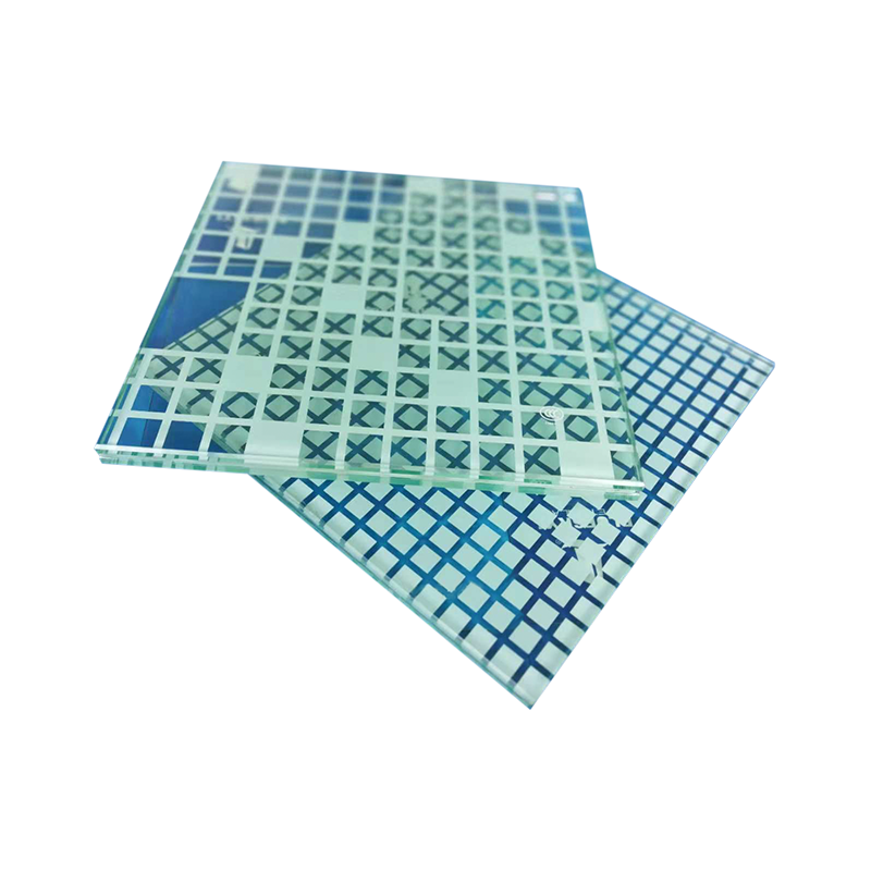 Heat strengthened glass with color printed