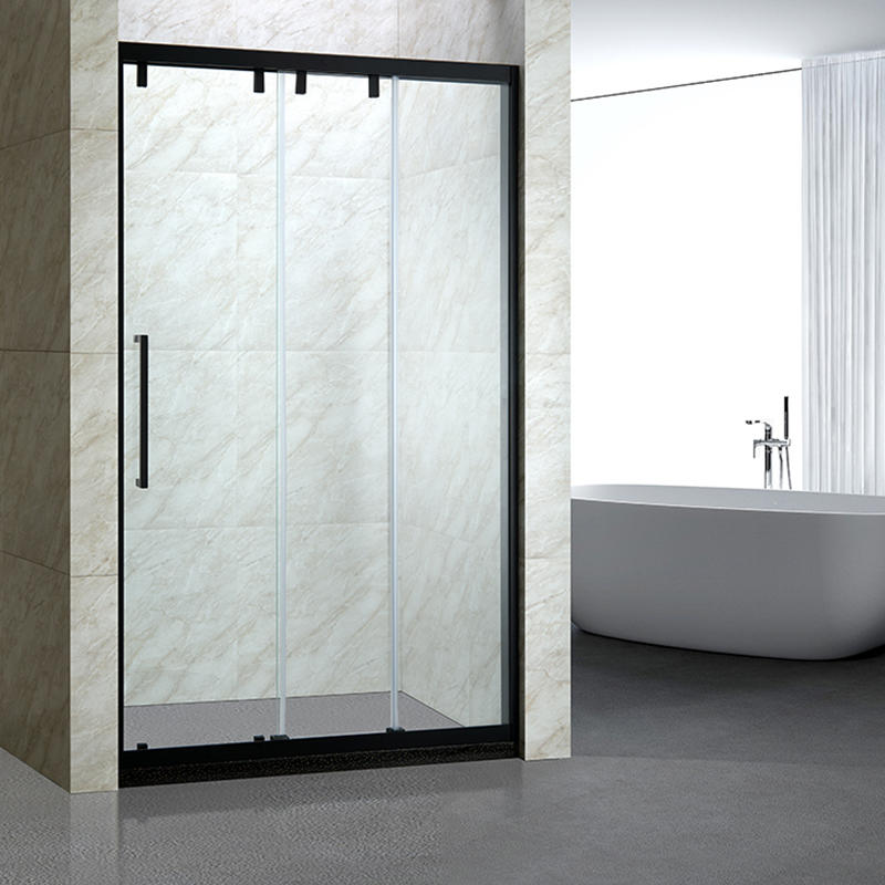 Triple glass panels sliding shower door