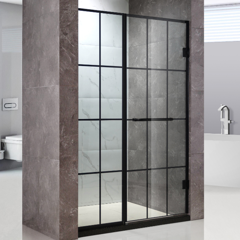 8mm 10mm shower door with matt black hardware