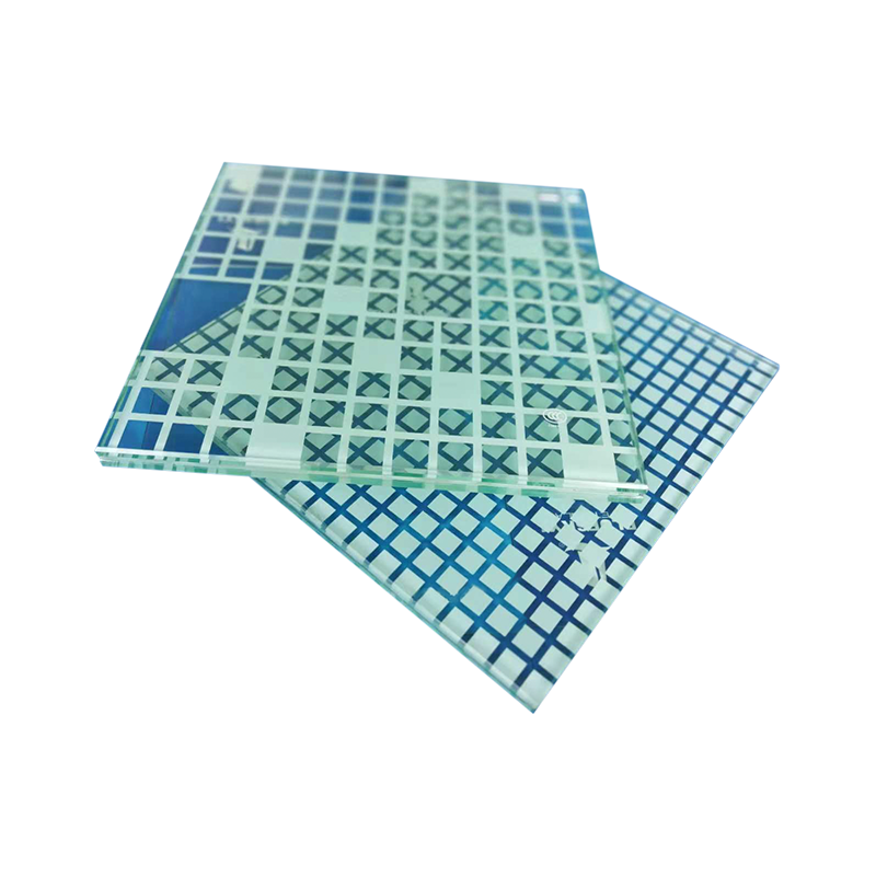 Heat strengthened glass with color printed